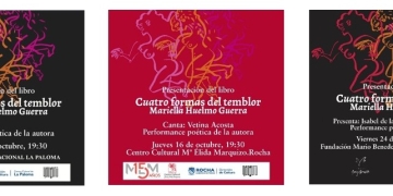 Mariella Huelmo Guerra presenta su libro Cuatro formas del temblor. Octubre 2025