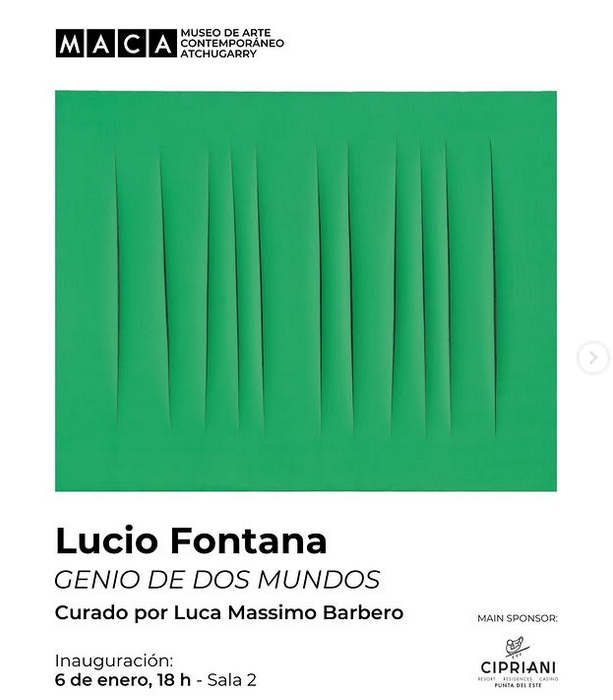 Lucio Fontana genio de dos mundos - Inauguración martes 6 de enero 2026 - 1800 hs. - Sala 2 - MACA