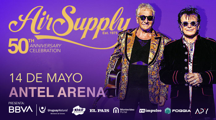Air Supply - Antel Arena - jueves 14 de mayo 2026