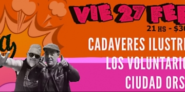 FIESTA CANUTA en TAZÚ BAR - Suenan en vivo CADAVERES ILUSTRES - LOS VOLUNTARIOS - CIUDAD ORSAI. - MUSICALIZA DJ SAPO