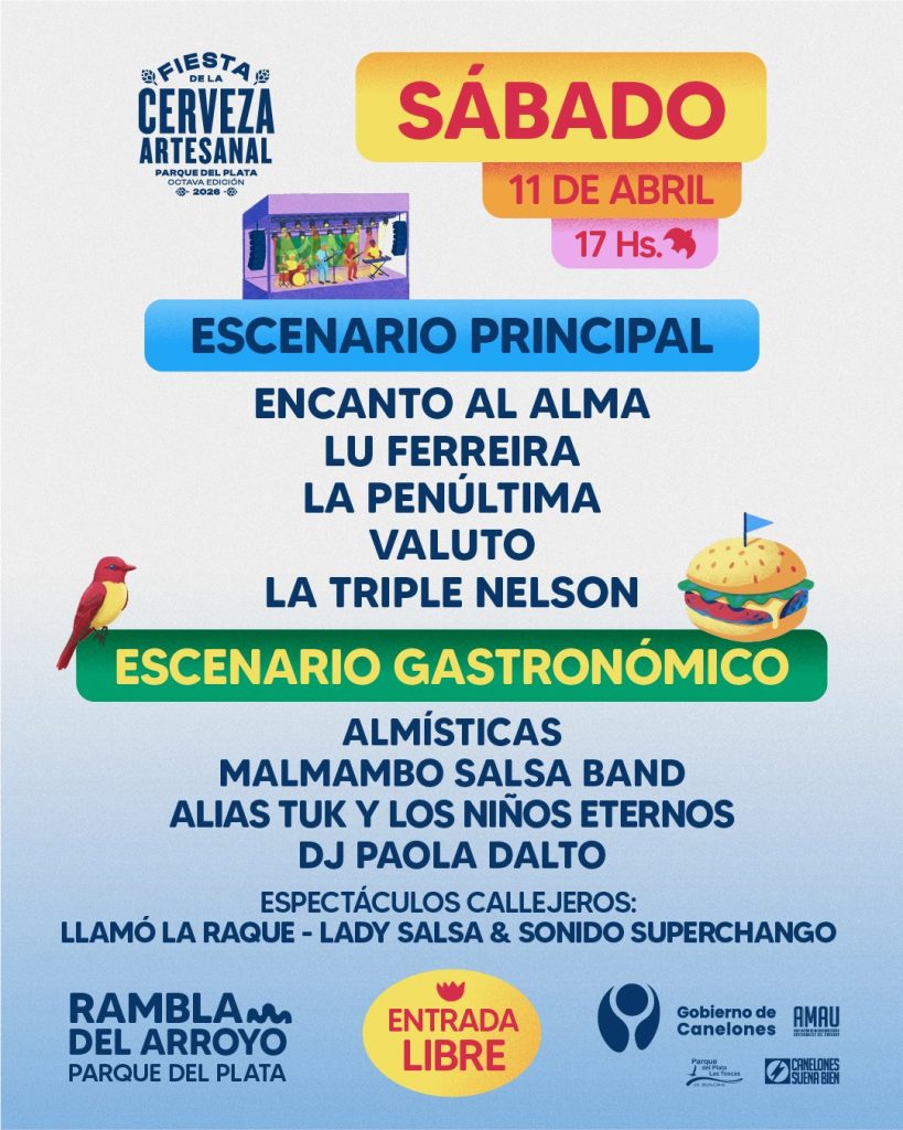 8va edición de la Fiesta de la Cerveza Artesanal de Parque del Plata - 11 y 12 de abril 2026 Desde las 16 hs.