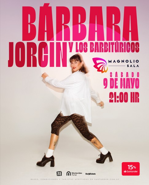 BÁRBARA JORCIN en vivo - Magnolio Sala - Sábado 9 de Mayo 2026 - 21 hs.