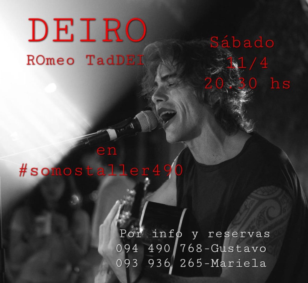 DEIRO Romeo Taddei en #somostaller490 - Sábado 11 abril 2026 - 20.30 hs.