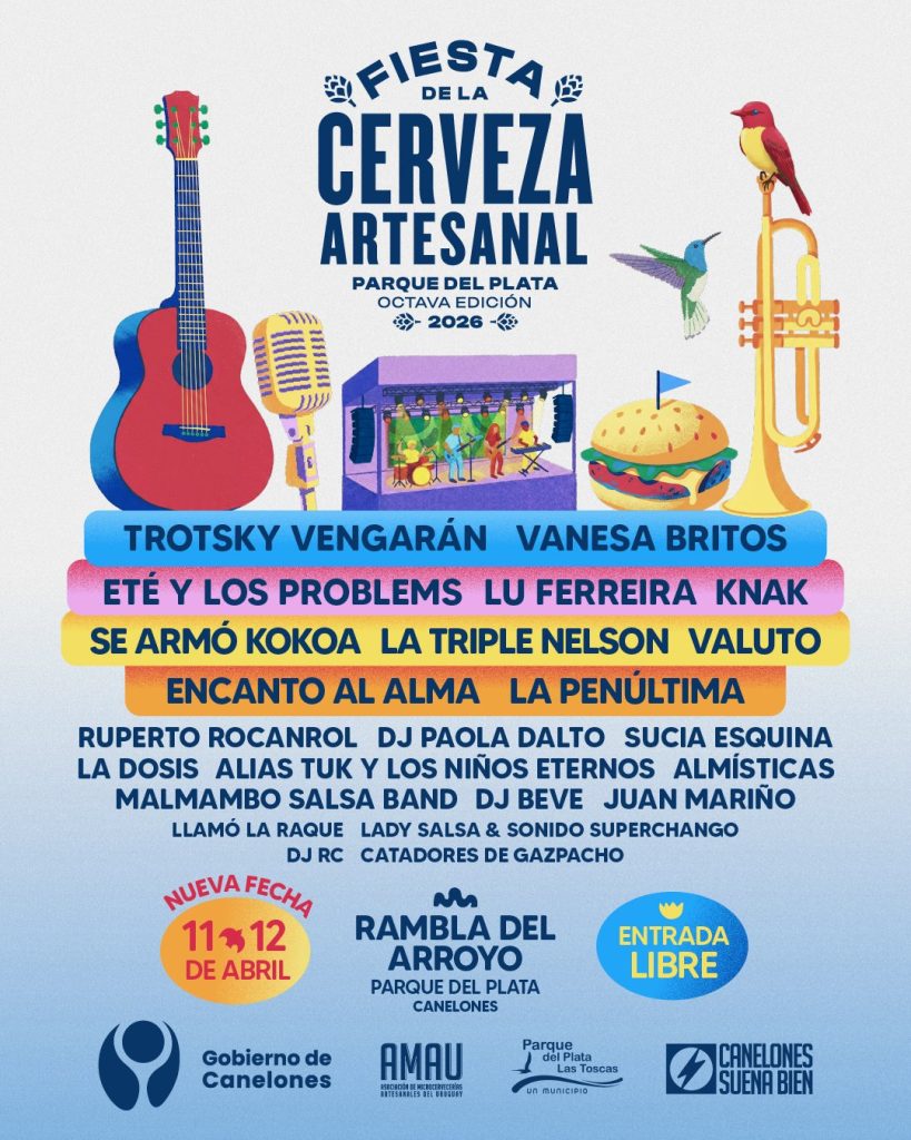 8va edición de la Fiesta de la Cerveza Artesanal de Parque del Plata - 11 y 12 de abril 2026 | Desde las 16 hs.
