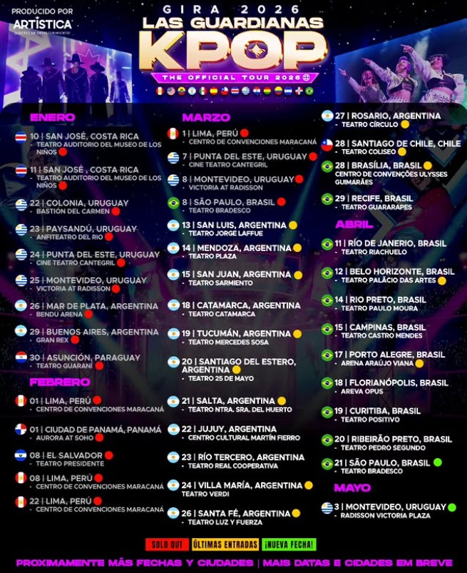 LAS GUARDIANAS KPOP - GIRA 2026 LAS GUARDIANAS KPOP - GIRA 2026