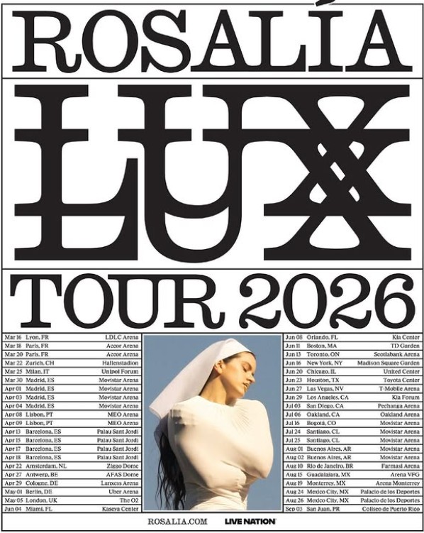 Rosalía LUX Tour 2026
