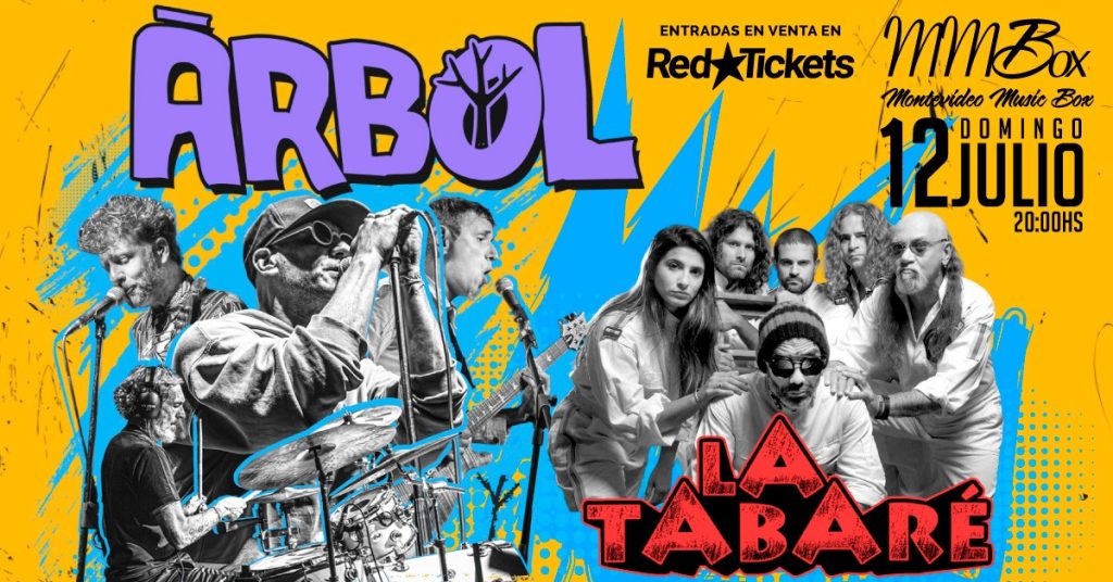 Arbol festeja 30 años junto a La Tabare - Domingo 12 de julio 2026 en Montevideo Music Box