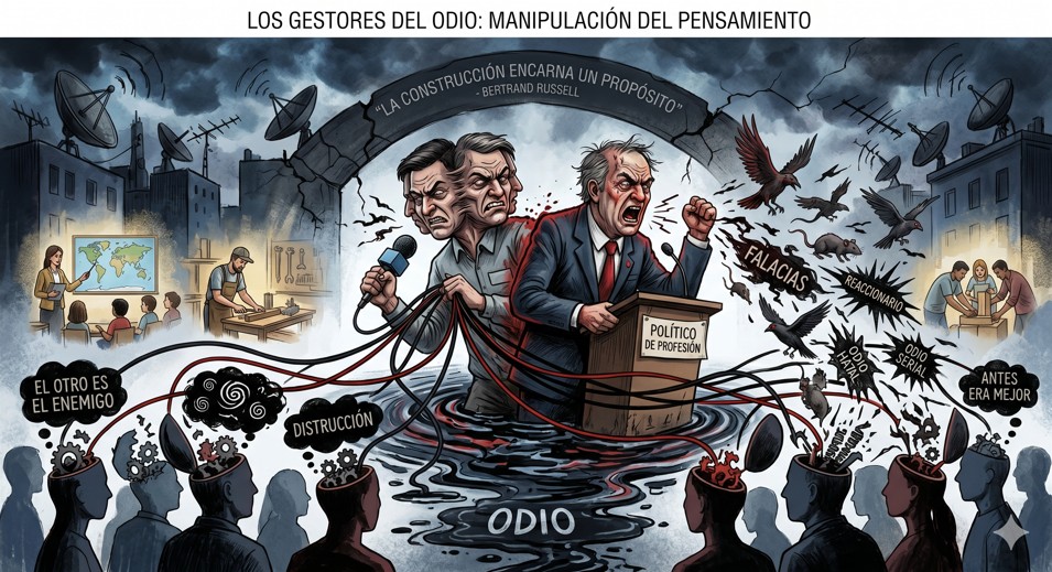 Los gestores del odio: de cómo ciertos personajes mediáticos manipulan de forma perversa el pensamiento de la gente por José Luis Corbo