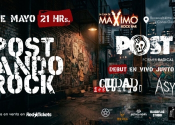 POST PANDO ROCK - Sábado 9 de Mayo 2026 - 21 hs. en Máximo Restobar
