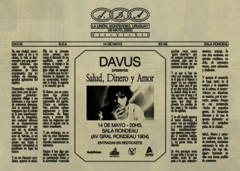 DAVUS: SALUD, DINERO Y AMOR - Jueves 14 de Mayo 2026 - 20 hs. Sala Rondeau