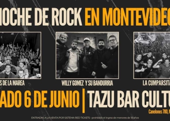 NOCHE DE ROCK EN MONTEVIDEO - 6 de Junio 2026 - Tazu Bar Cultural