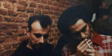 Fotografía de Daniel Zamora. Guillermo Baltar y Daniel Meligno E LA NAVE VA Madrid 1997